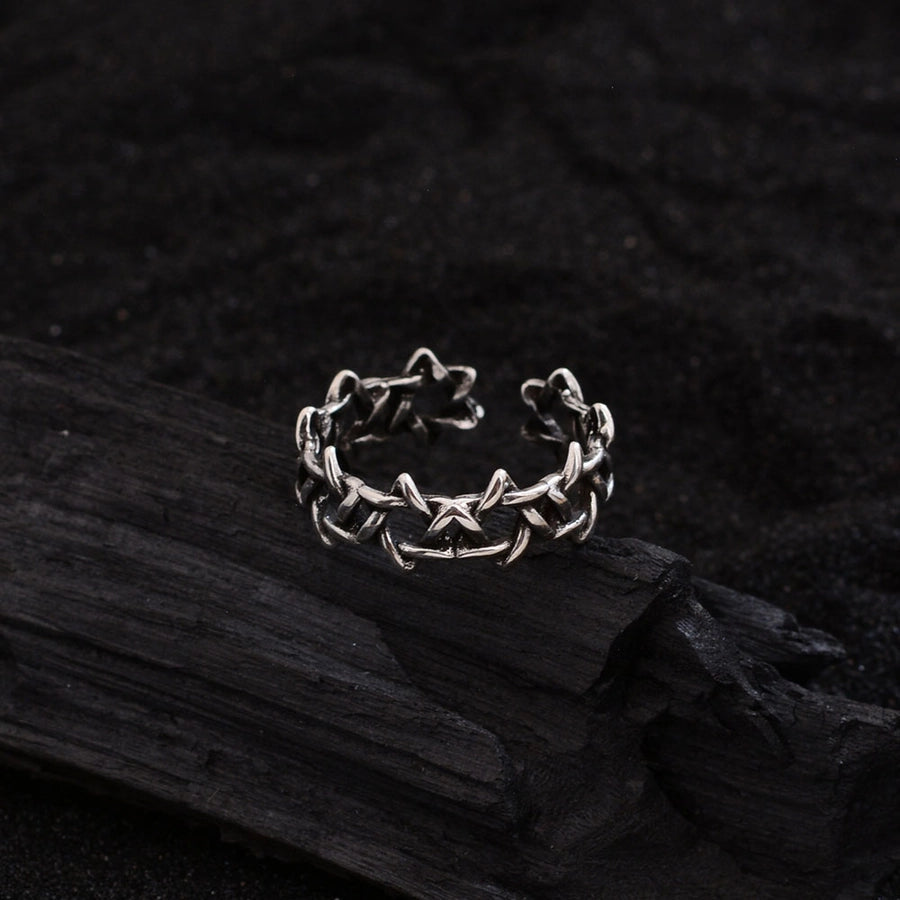 Copper Hexagram Open Rings