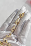 Copper 14K Gold Plated Inlay Sun rose flower Bow Knot Zircon Bracelets Necklace