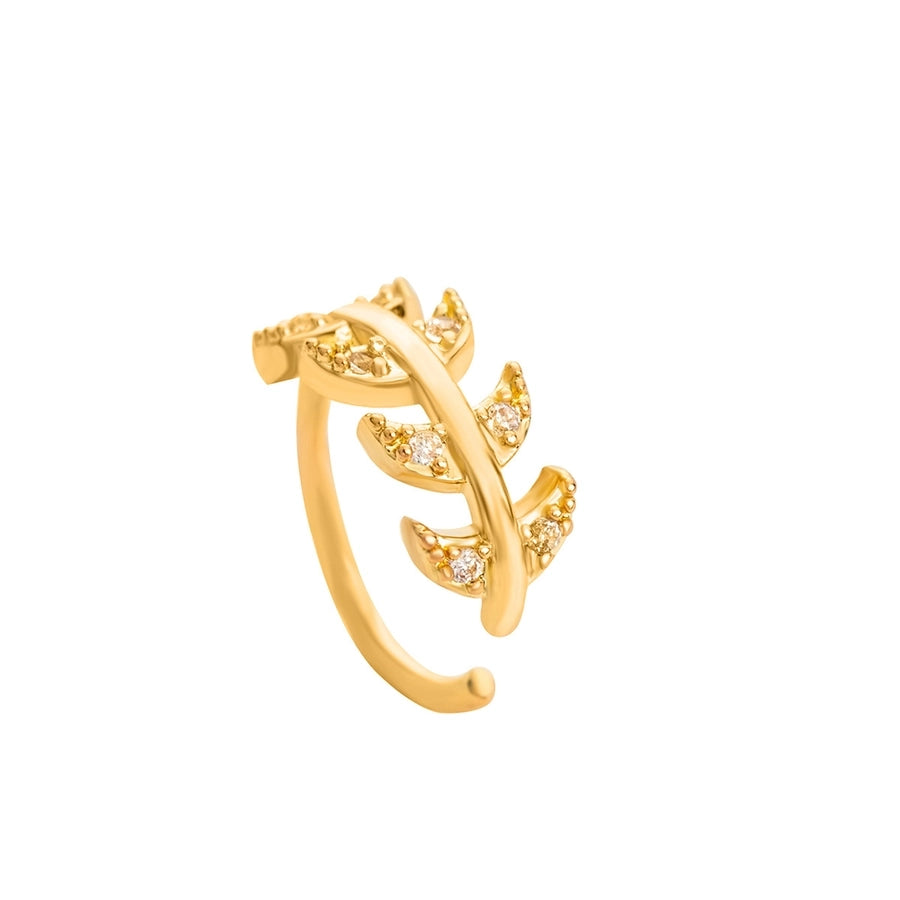 1 Piece Nose Rings & Studs Simple Style Geometric Heart Shape Alloy Plating Inlay Rhinestones Nose Rings & Studs