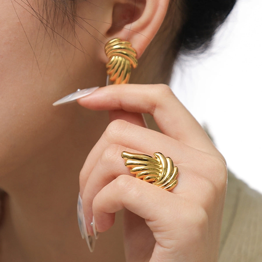 Stainless Steel Electroplating Fashion Wings Shape Jewelry Suit