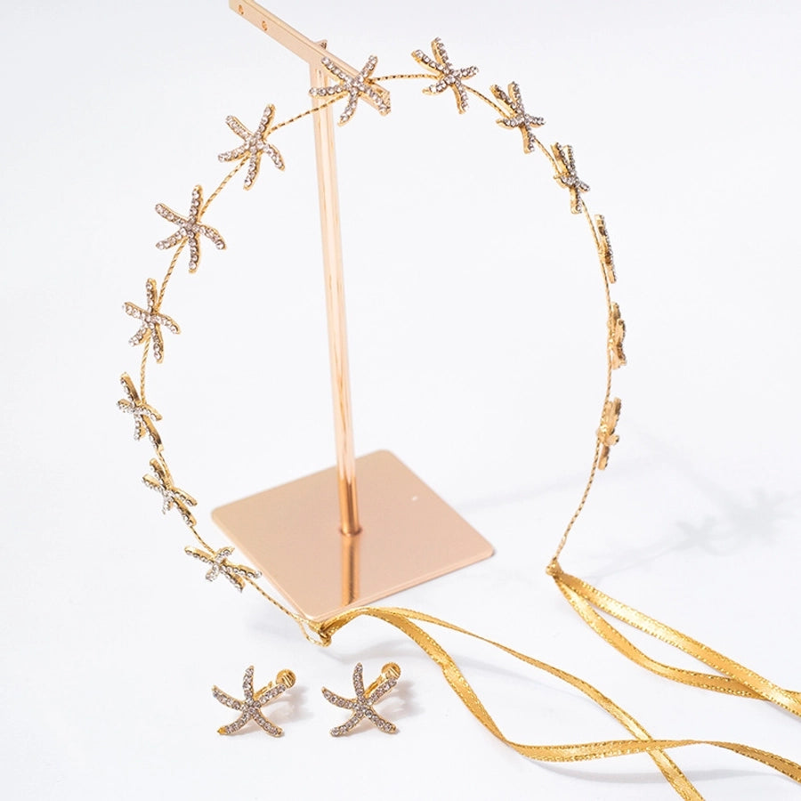 Alloy Diamond Star Bridal Jewelry Sets