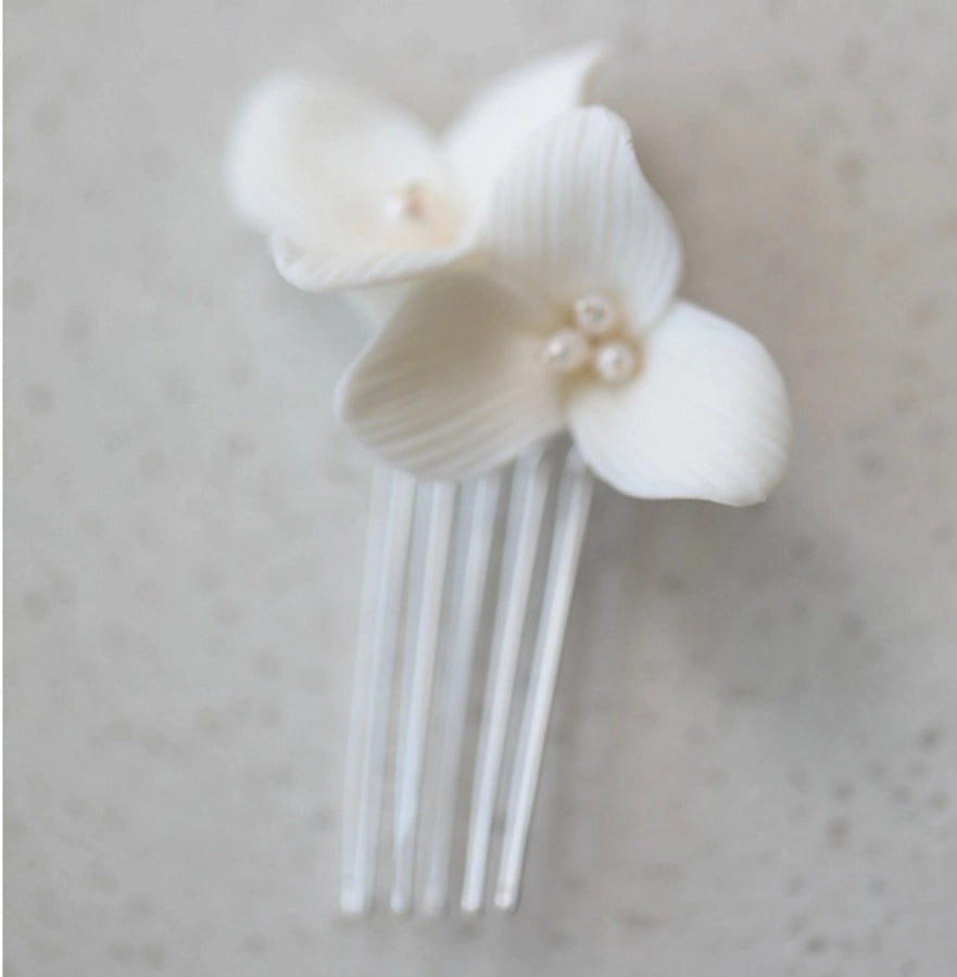 Women's Elegant Streetwear Flower Imitation Pearl Metal Hair Combs
