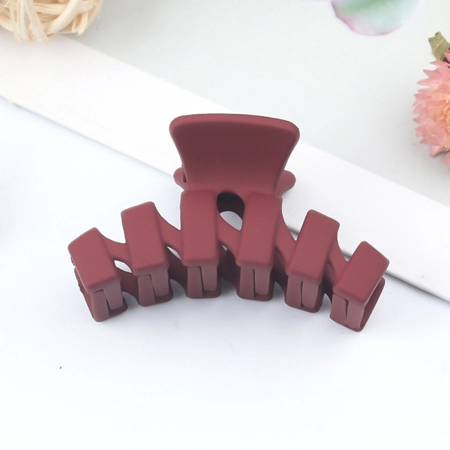 simple style solid color arylic stoving varnish hair claws 1 piece