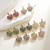 1 Pair Simple Style Heart Shape Copper Earrings