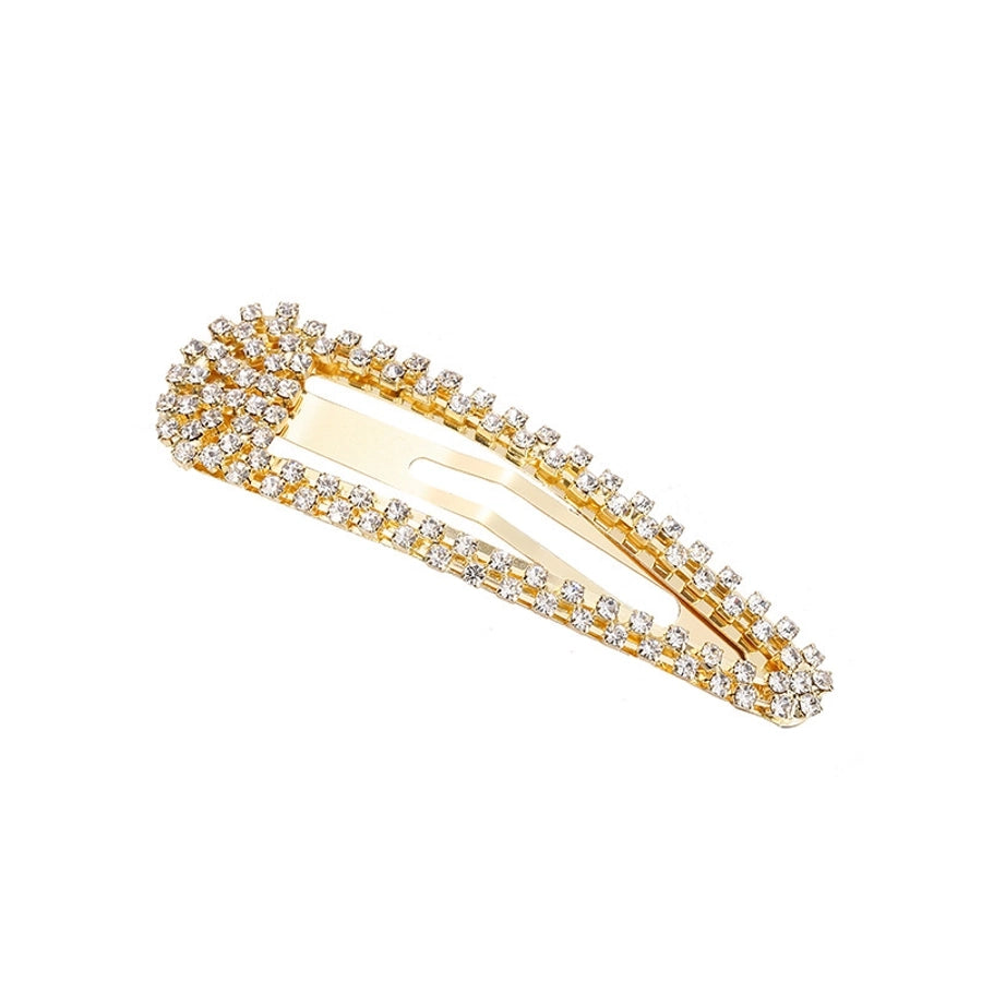 fashion water droplets rhinestone plating inlay hair clip 1 piece