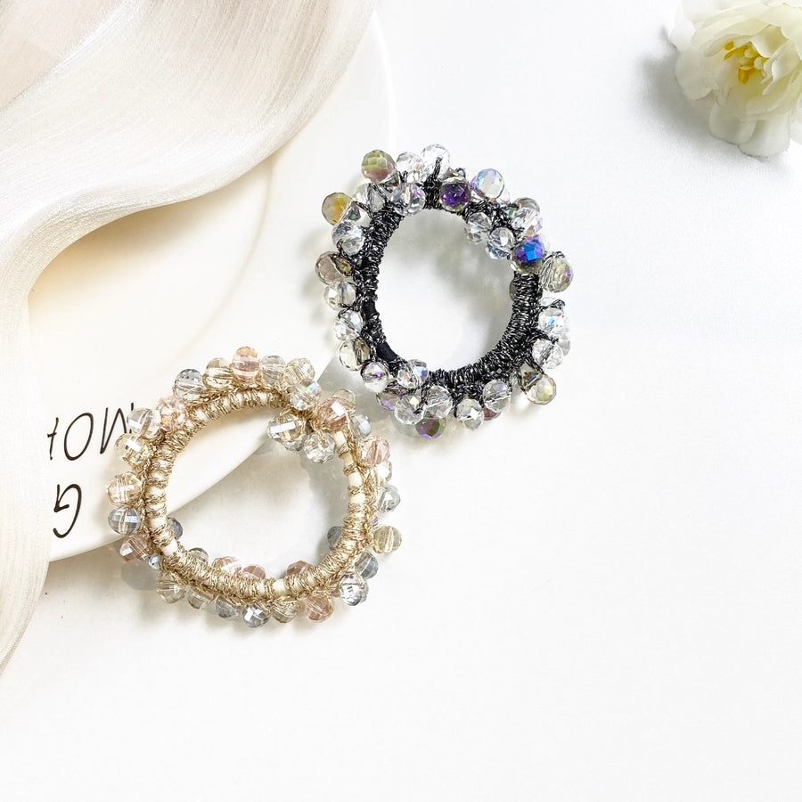 Women's Cute Preppy Style Sweet Crystal Plastic Beaded Artificial Crystal Pearl Hair Tie