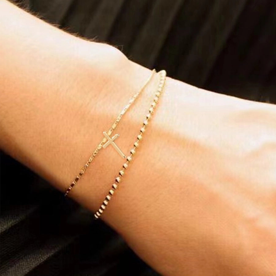 304 Stainless Steel Copper Inlay Heart Shape Zircon Bracelets