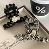 women's princess cute sweet flower plastic cloth inlaid pearls hair claws