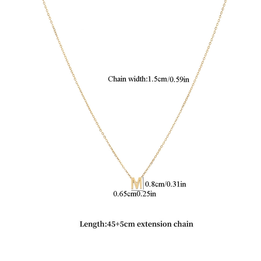 Jewelry Casual Classic Style Letter 201 Stainless Steel 304 Stainless Steel Pendant Necklace