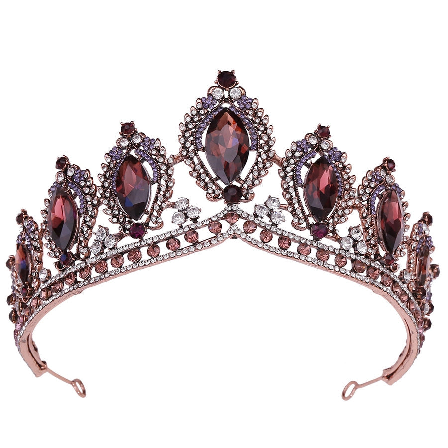 retro crown alloy diamond rhinestones crown