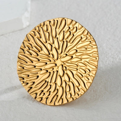 Jewelry Modern Style Classic Style Heart Shape Flower 304 Stainless Steel Plating Rings Earrings