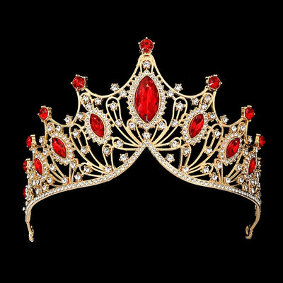 Women's Elegant Lady Streetwear Crown Alloy Inlay Artificial Crystal Rhinestones Crown