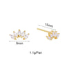 1 Pair IG Style Simple Style Geometric Inlay Copper Zircon Gold Plated Earrings