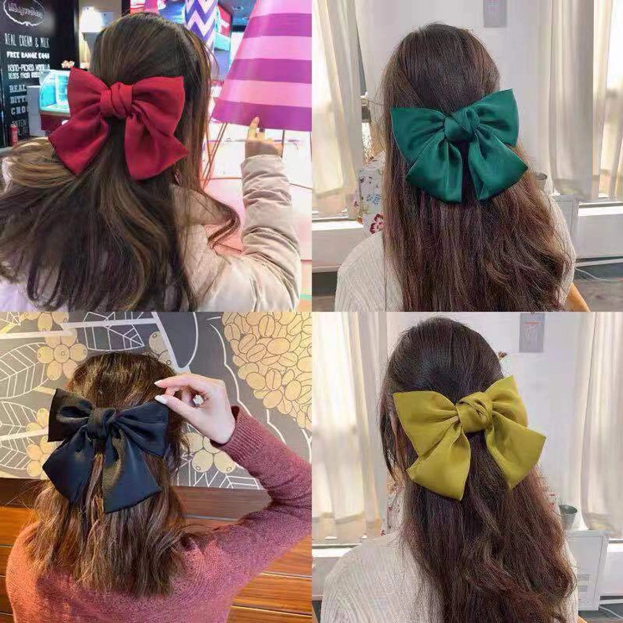 korean style bow knot cloth hair clip hair tie 1 piece