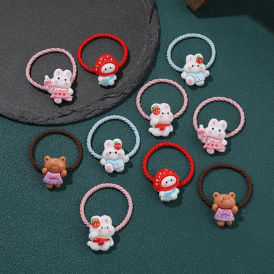 Kid'S Cartoon Style Cute Sweet Bear Plastic rubber band Hair Tie