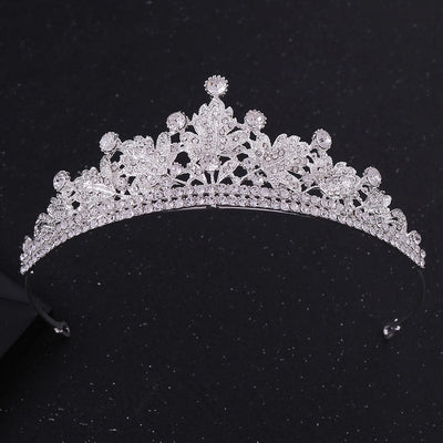 fashion leaf crown alloy inlay rhinestones crown 1 piece