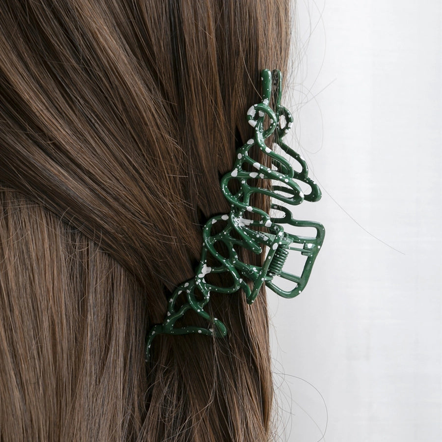 women's simple style geometric metal plating hair claws