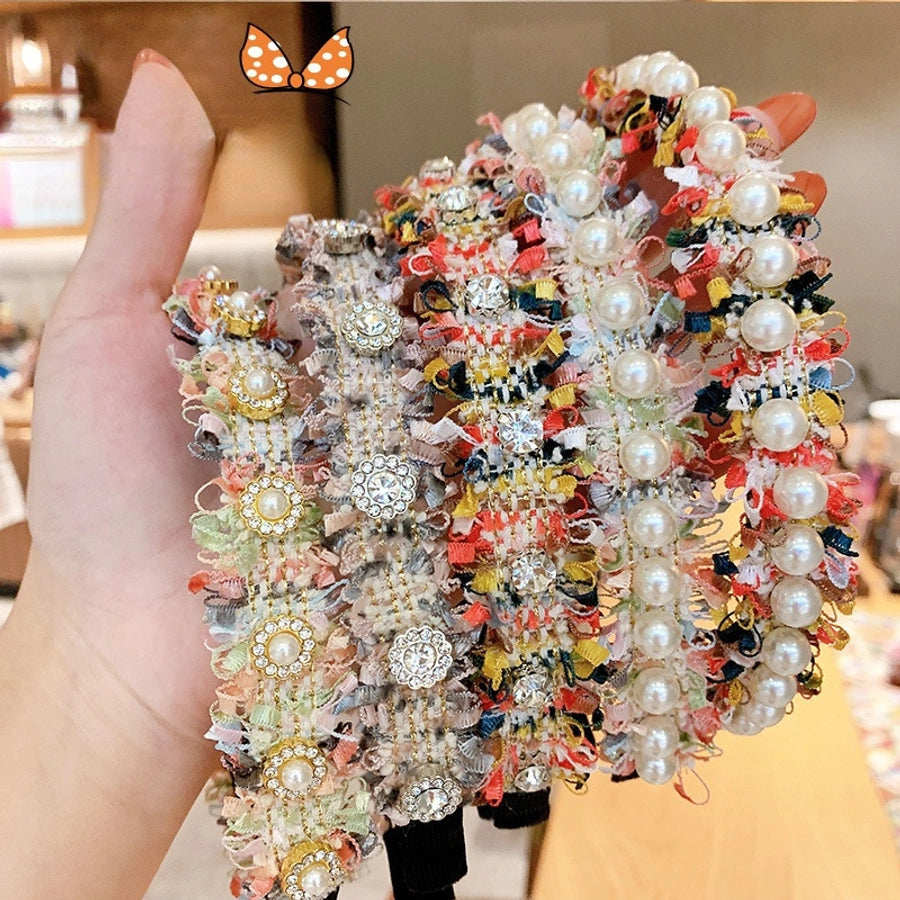 Girl'S Cute Simple Style Flower Cloth Hair Band