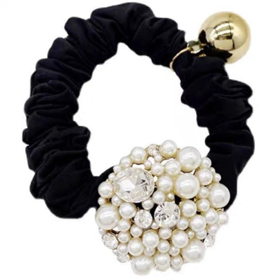 lady pearl cloth hair tie