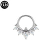 1 Piece Nose Rings & Studs Luxurious Shiny Round Pure Titanium Titanium Alloy Zircon 14K Gold Plated White Gold Plated Ear Cartilage Rings & Studs Nose Rings & Studs