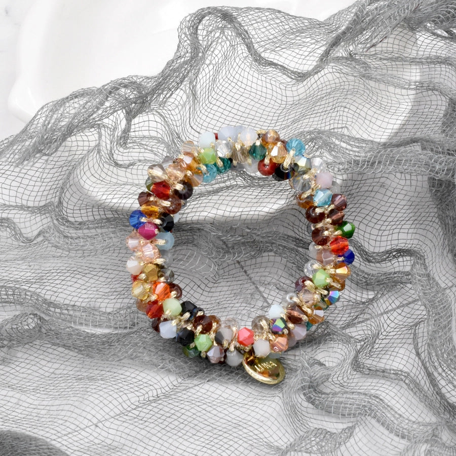 crystal braided pearl hair rope