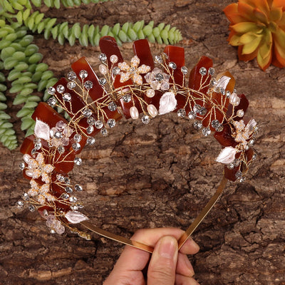 Women's Simple Style Classic Style Color Block Alloy Inlay Crystal Rhinestones Hair Band