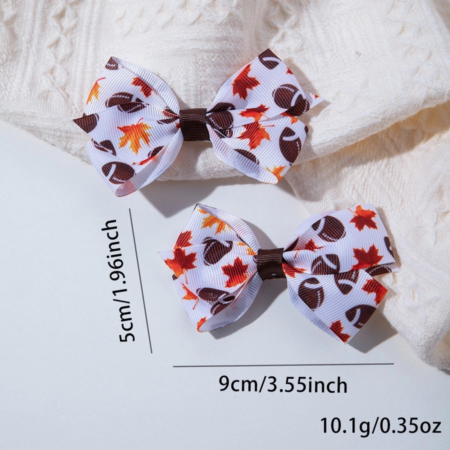 children's bow hair accessories girls' rugby dovetail hairpin cheerleading accessories metal duckbill clip