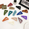 women's simple style triangle plastic hair claws
