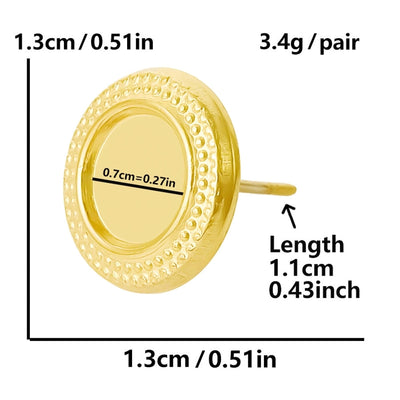 1 Pair Basic Classic Style Geometric Plating 304 Stainless Steel Ear Studs