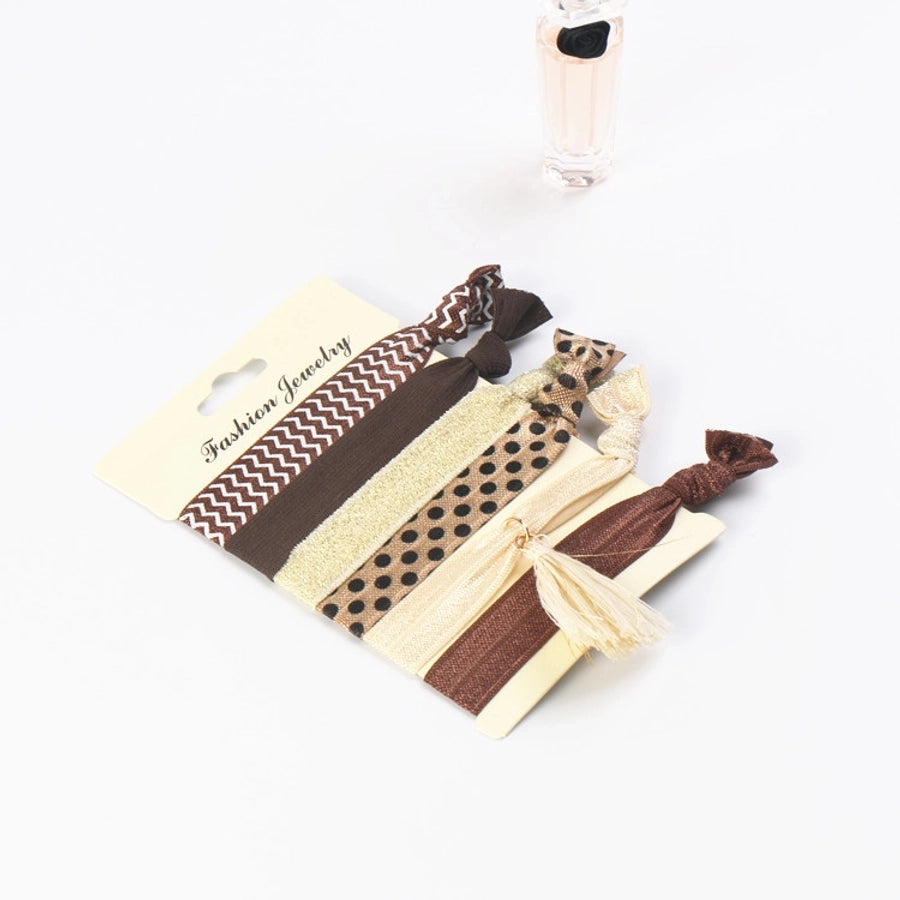 Factory sales tassel color knotted rubber band combination