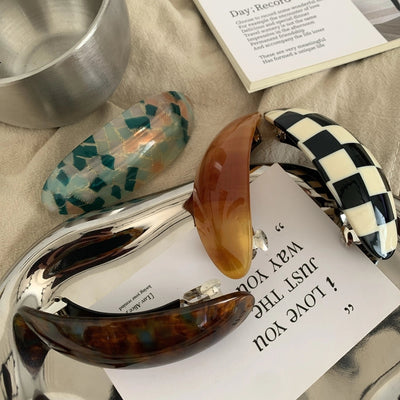 Women's Casual Simple Style Streetwear Lattice Acetic acid sheets Hair Clip