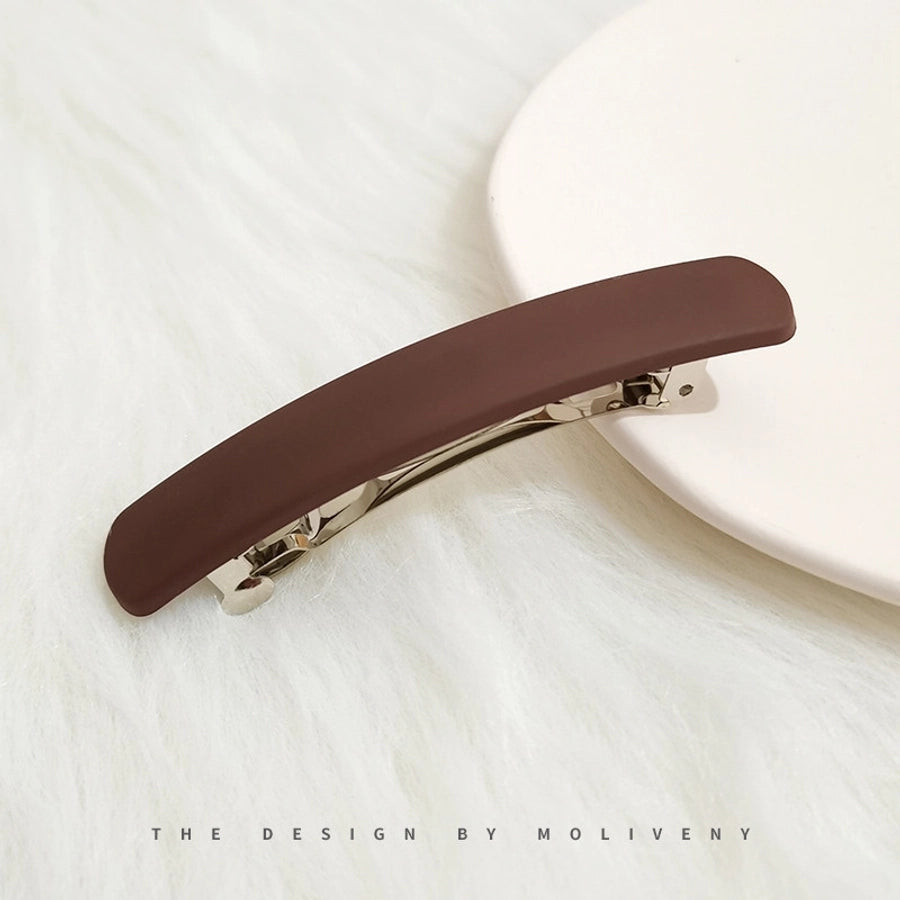 fashion solid color stainless steel plastic resin hair clip 1 piece