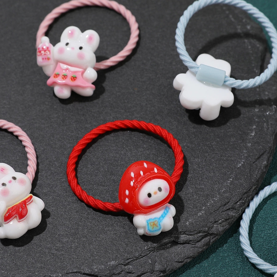 Kid'S Cartoon Style Cute Sweet Bear Plastic rubber band Hair Tie