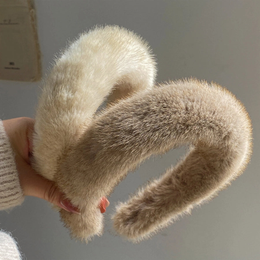 Women's Lady Solid Color Wool Hair Band