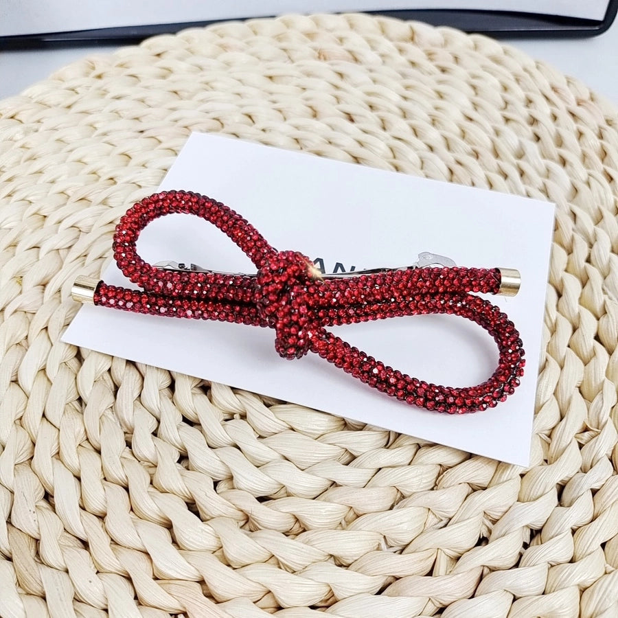 Women's Simple Style Classic Style Bow Knot Alloy Inlay Rhinestones Hair Clip