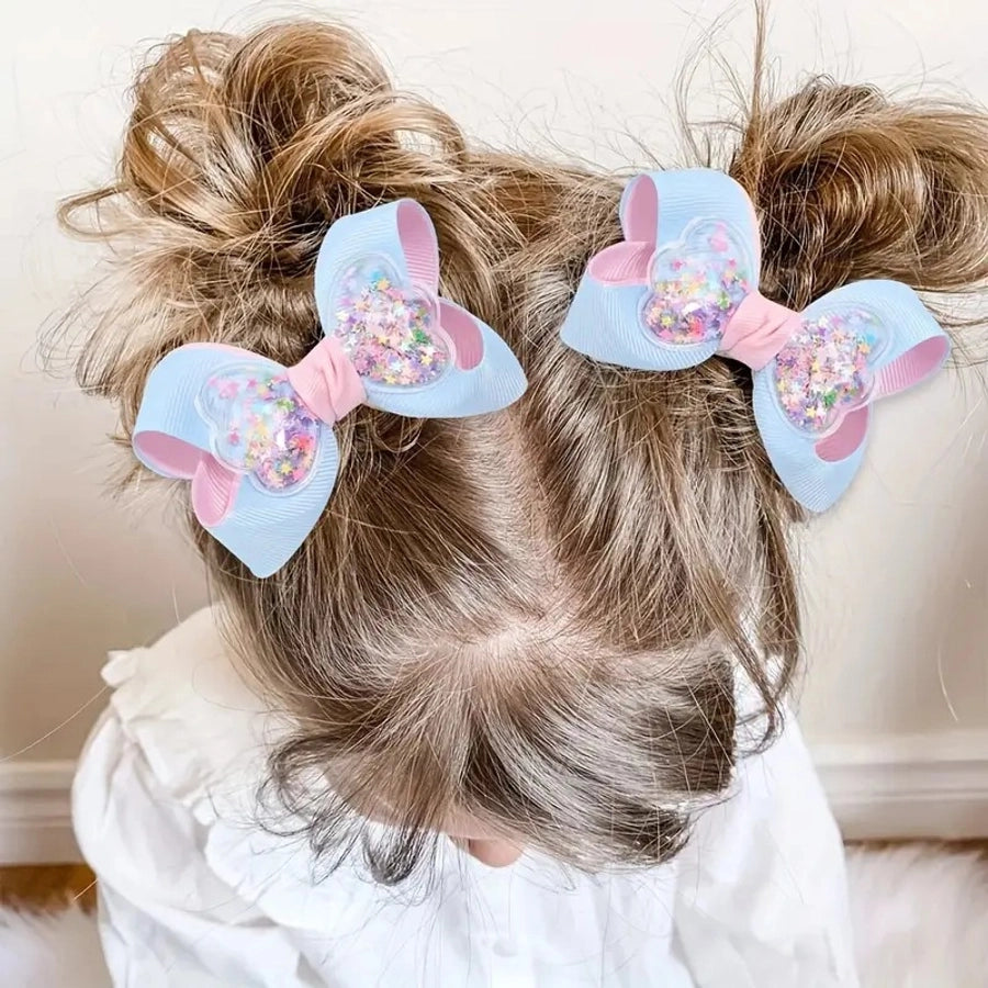 Girl'S Simple Style Solid Color Cloth Ribbon Hair Clip