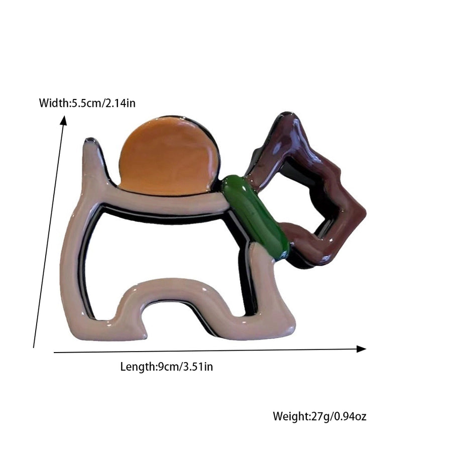 Cartoon Style Cute Sweet Women's Dog Resin Hollow Out Hair Claws