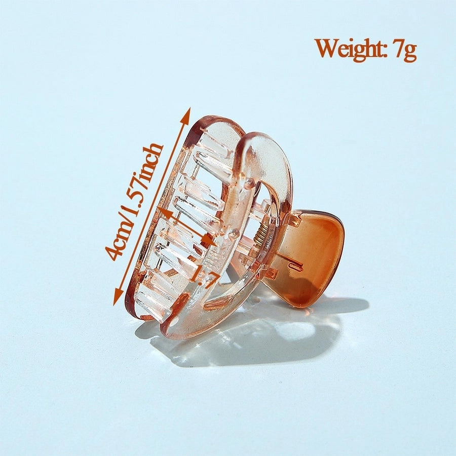 Gradient Small Grab Clip Small Disc Hairpin Environmentally Friendly Acetic Acid Shark Clip Transparent Oval Hair Grab Children's Clip