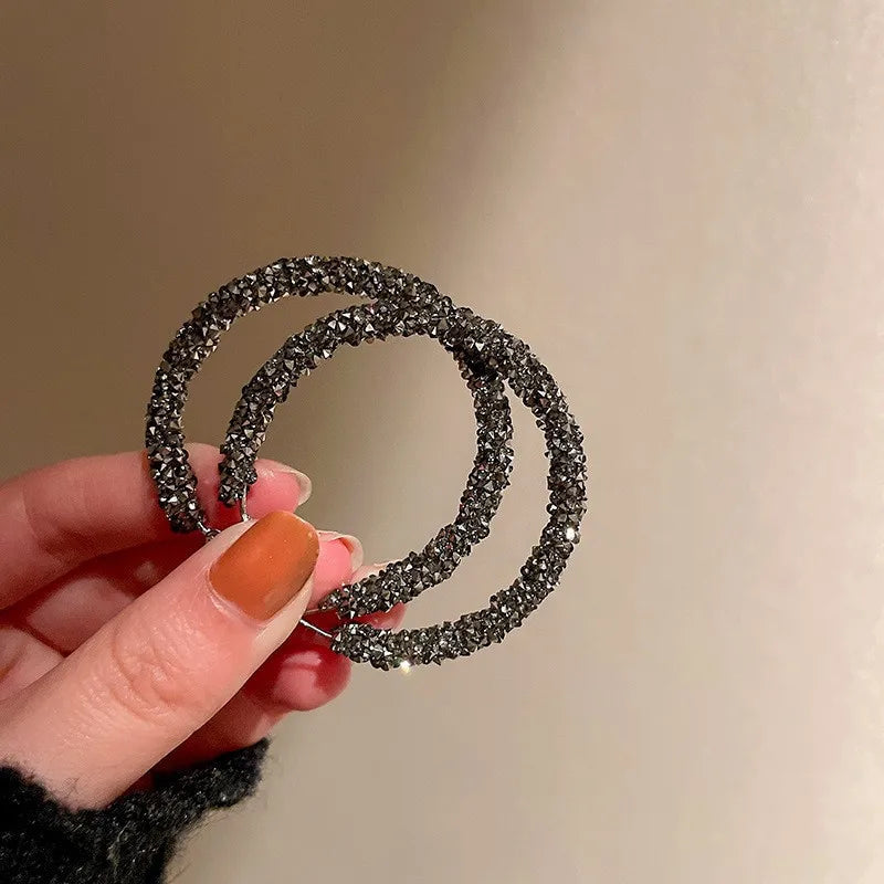 1 pair retro geometric heart shape bow knot alloy rhinestones drop earrings