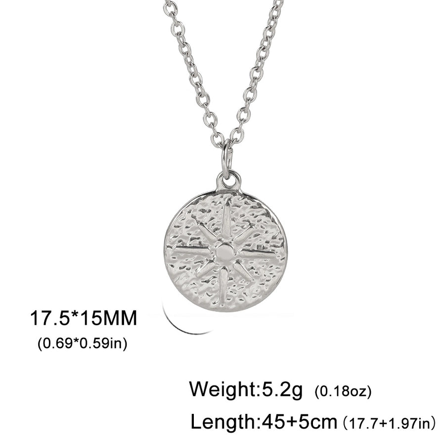 Jewelry Streetwear Sun 304 Stainless Steel Pendant Necklace