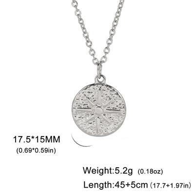 Jewelry Streetwear Sun 304 Stainless Steel Pendant Necklace