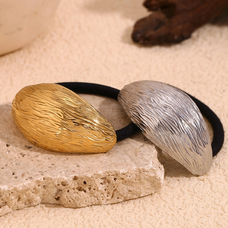 Women's IG Style Retro Geometric Solid Color 304 Stainless Steel Plating Hair Tie