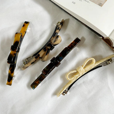 Women's IG Style Sweet Bow Knot Acetic acid sheets Handmade Hair Clip