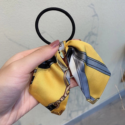 Women's Simple Style Printing Cloth Hair Tie