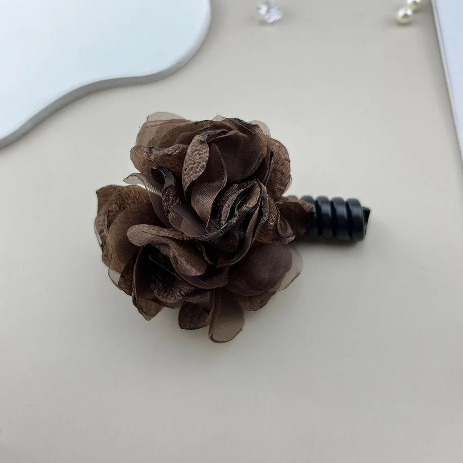 Women's Sweet Simple Style Flower Plastic Cloth Hair Tie