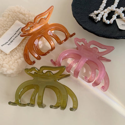 Super Beautiful Jelly Color Summer Acetate Grip High Sense Barrettes South Korea Temperament Thickened Simple and Durable New Women