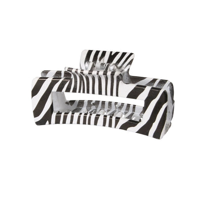 retro leopard plastic printing hair claws 1 piece