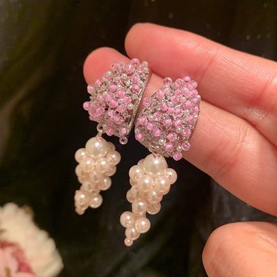 1 Pair Elegant Streetwear Geometric Plating Synthetics Metal Copper Zircon 14K Gold Plated Drop Earrings