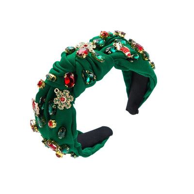 hot sale hot Christmas headband middle knotted hand-stitched Christmas tree snowflake headband Baroque headband