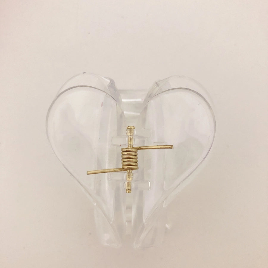 Women's Sweet Heart Shape Plastic Stoving Varnish Hair Claws